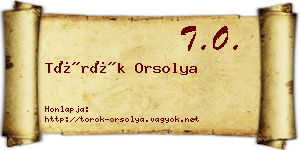 Török Orsolya névjegykártya