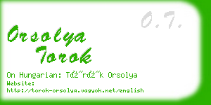 orsolya torok business card